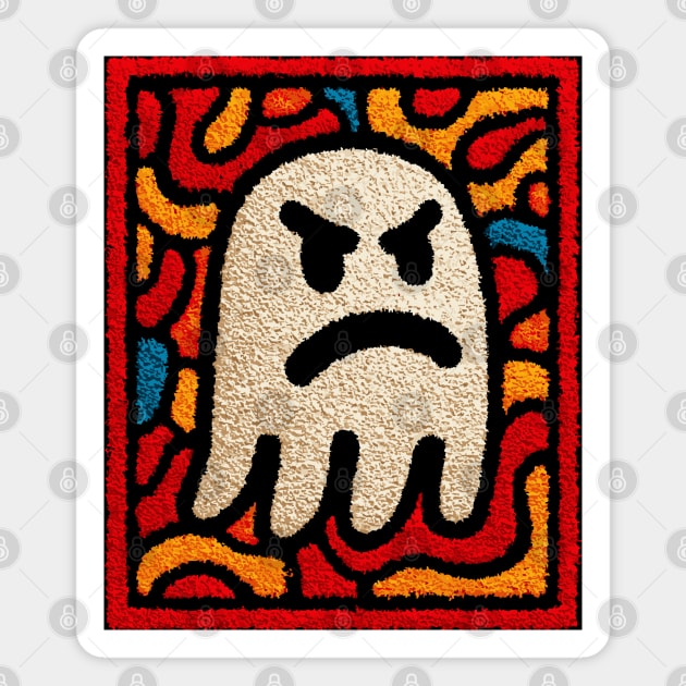 Angry Little Ghost | Halloween for Kids Magnet by TuncGK